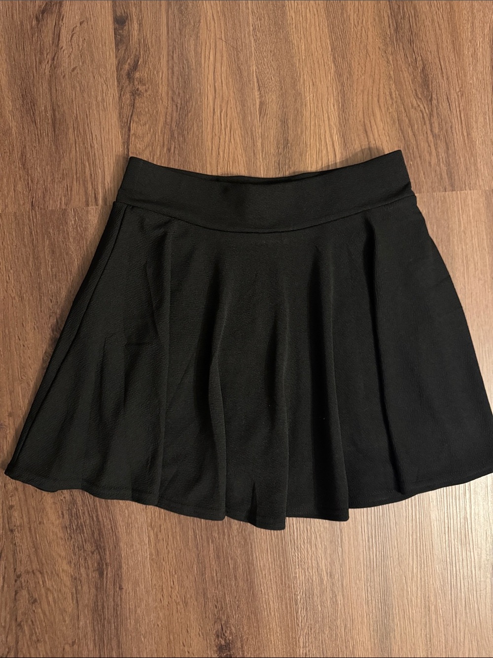 Women's Black Circle Skirt with Comfortable Waistband
